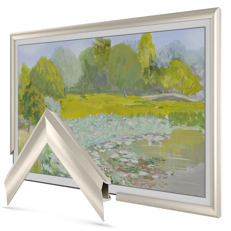 Prismatic German Silver Alloy TV frame — frame view