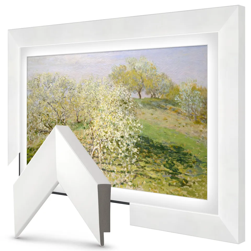 Gloss White Premiere TV frame — frame view