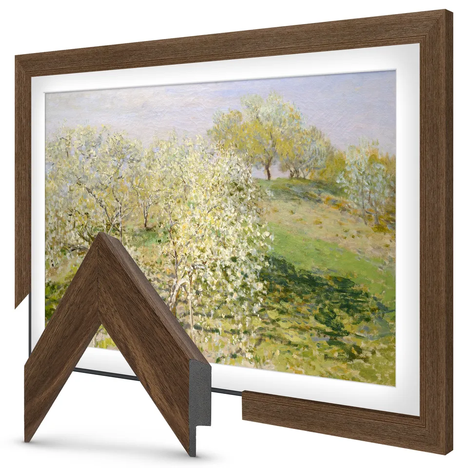 Museum Walnut Slim TV frame — frame view