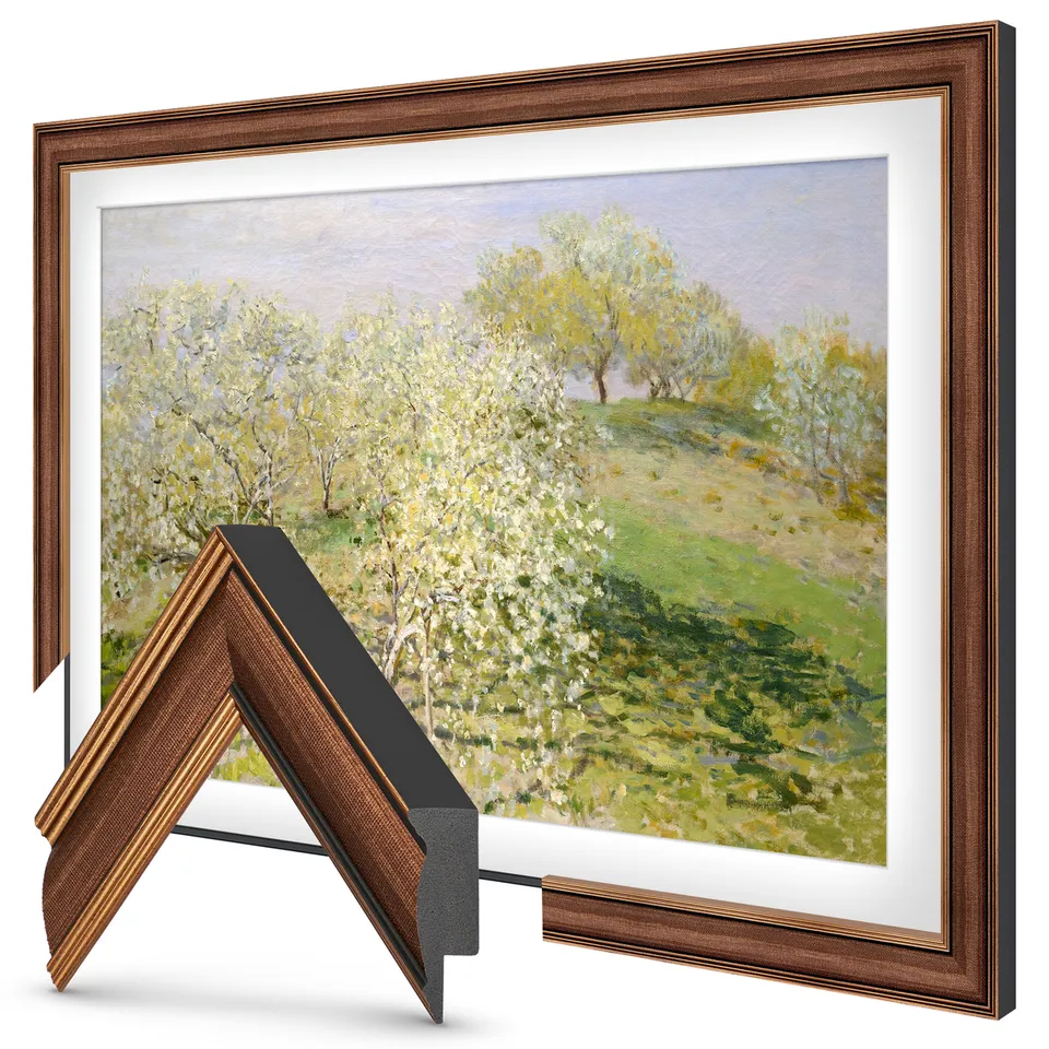 Industrial Copper Slim TV frame — frame view