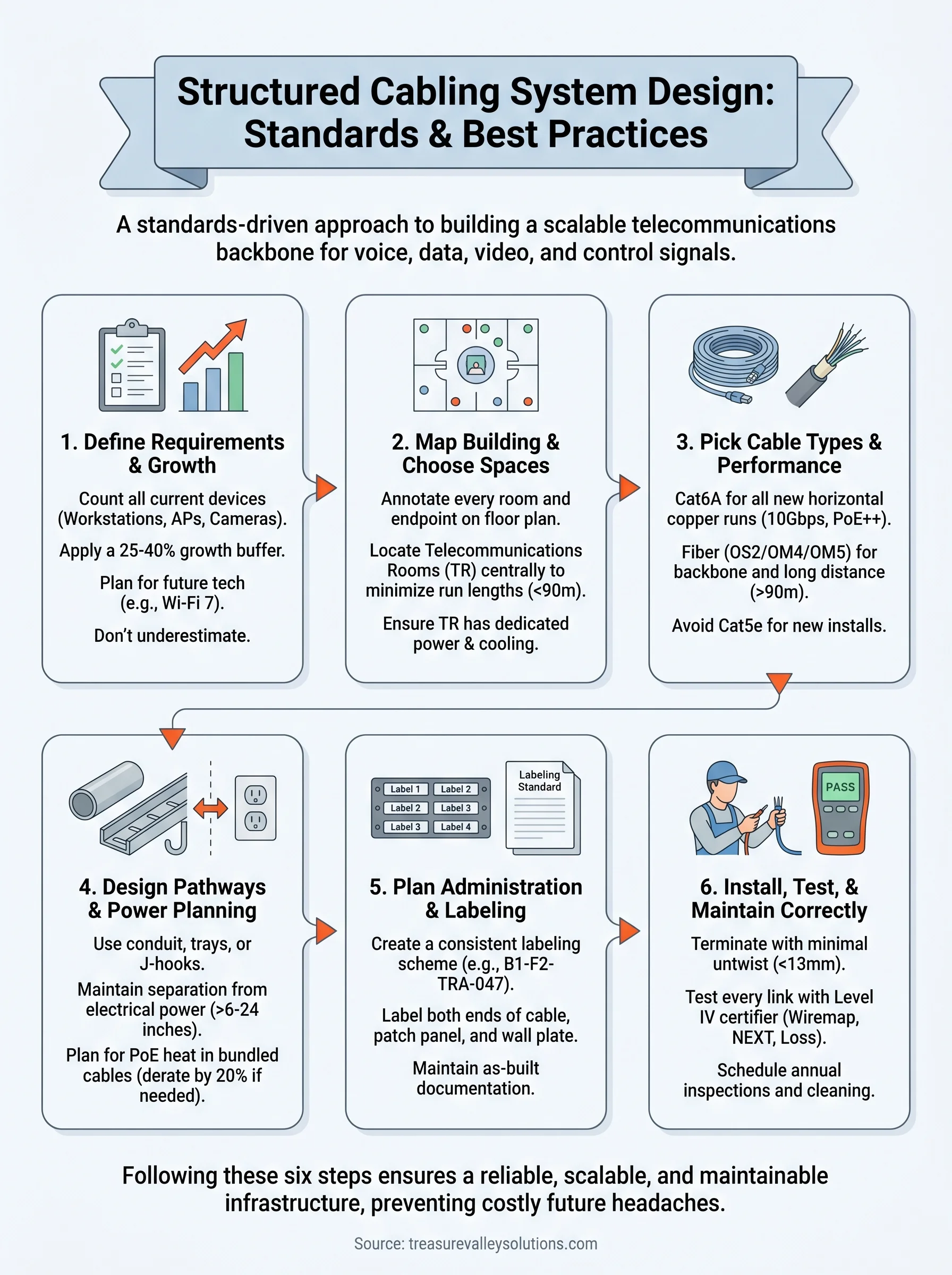 structured cabling system design infographic