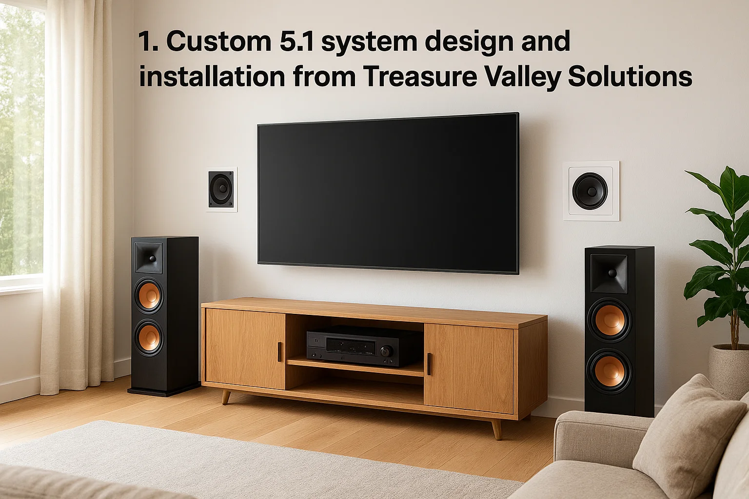 1. Custom 5.1 system design and installation from Treasure Valley Solutions