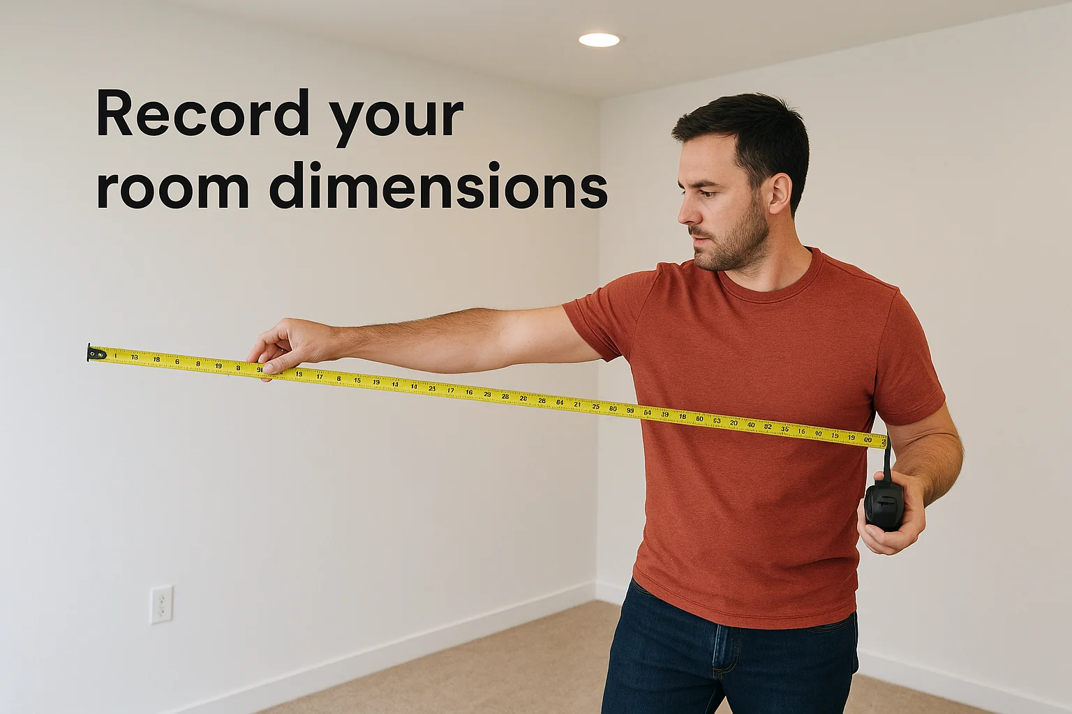 Record your room dimensions
