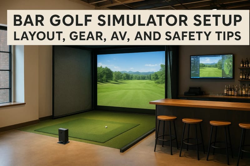 Bar Golf Simulator Setup: Layout, Gear, AV, And Safety Tips