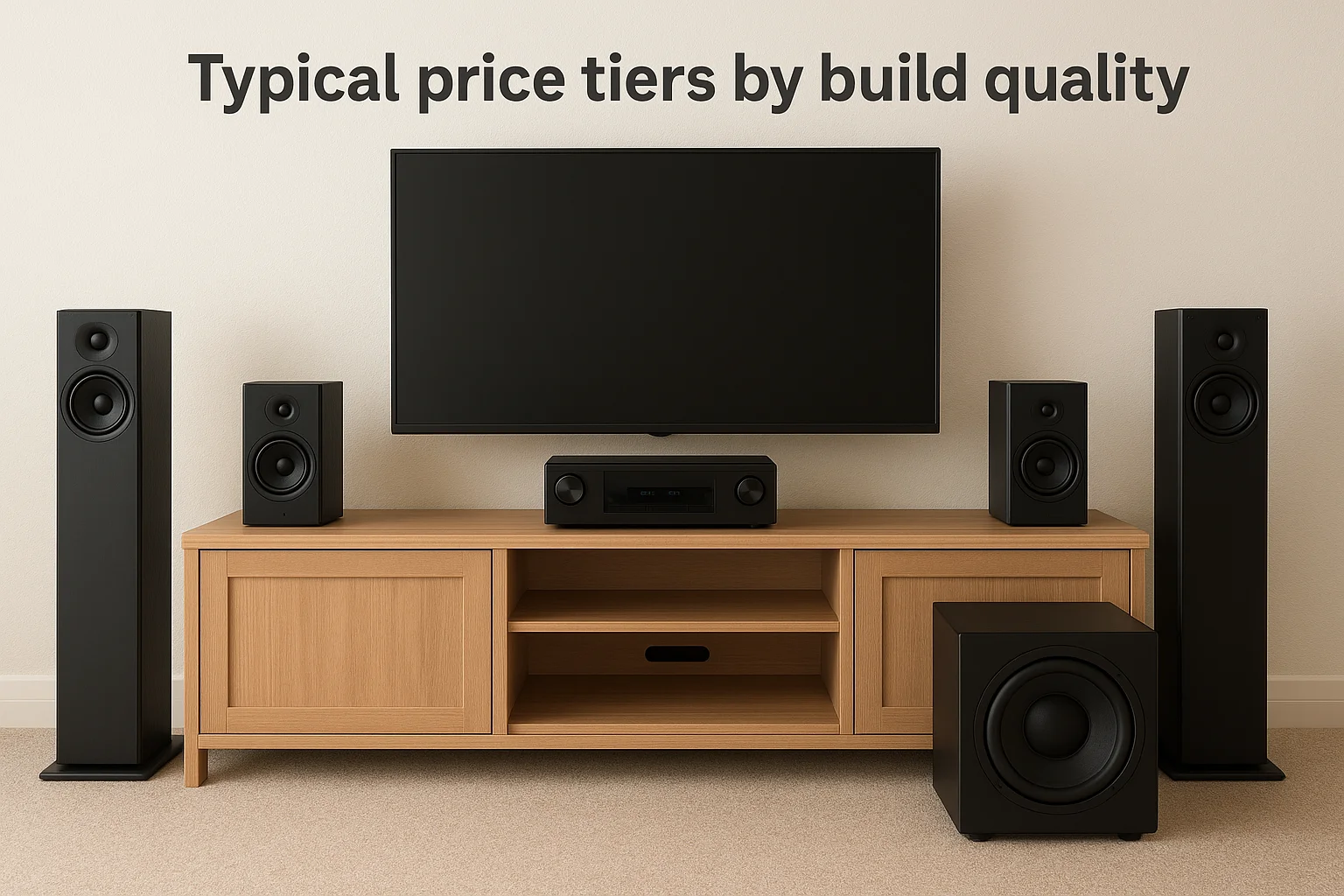Typical price tiers by build quality