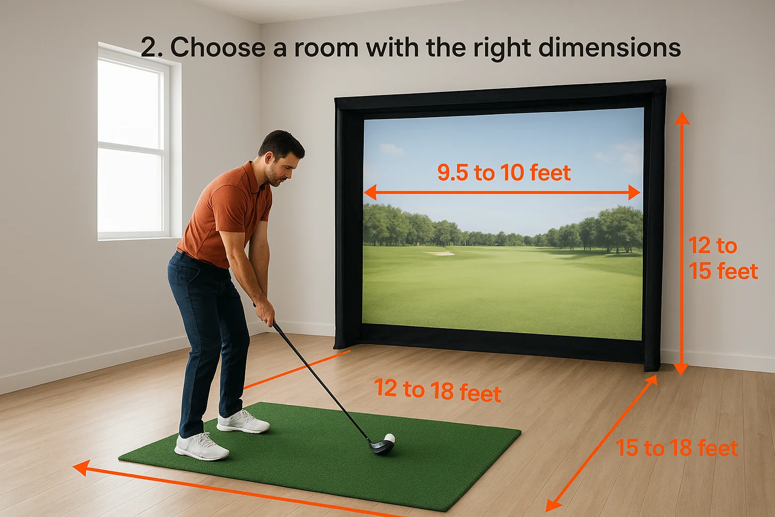 2. Choose a room with the right dimensions
