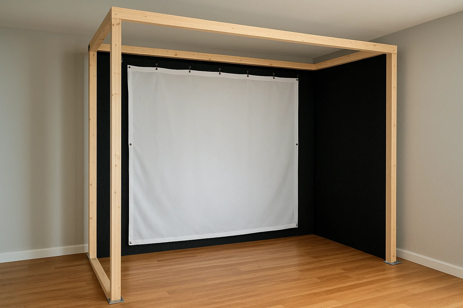 Frame the hitting bay enclosure
