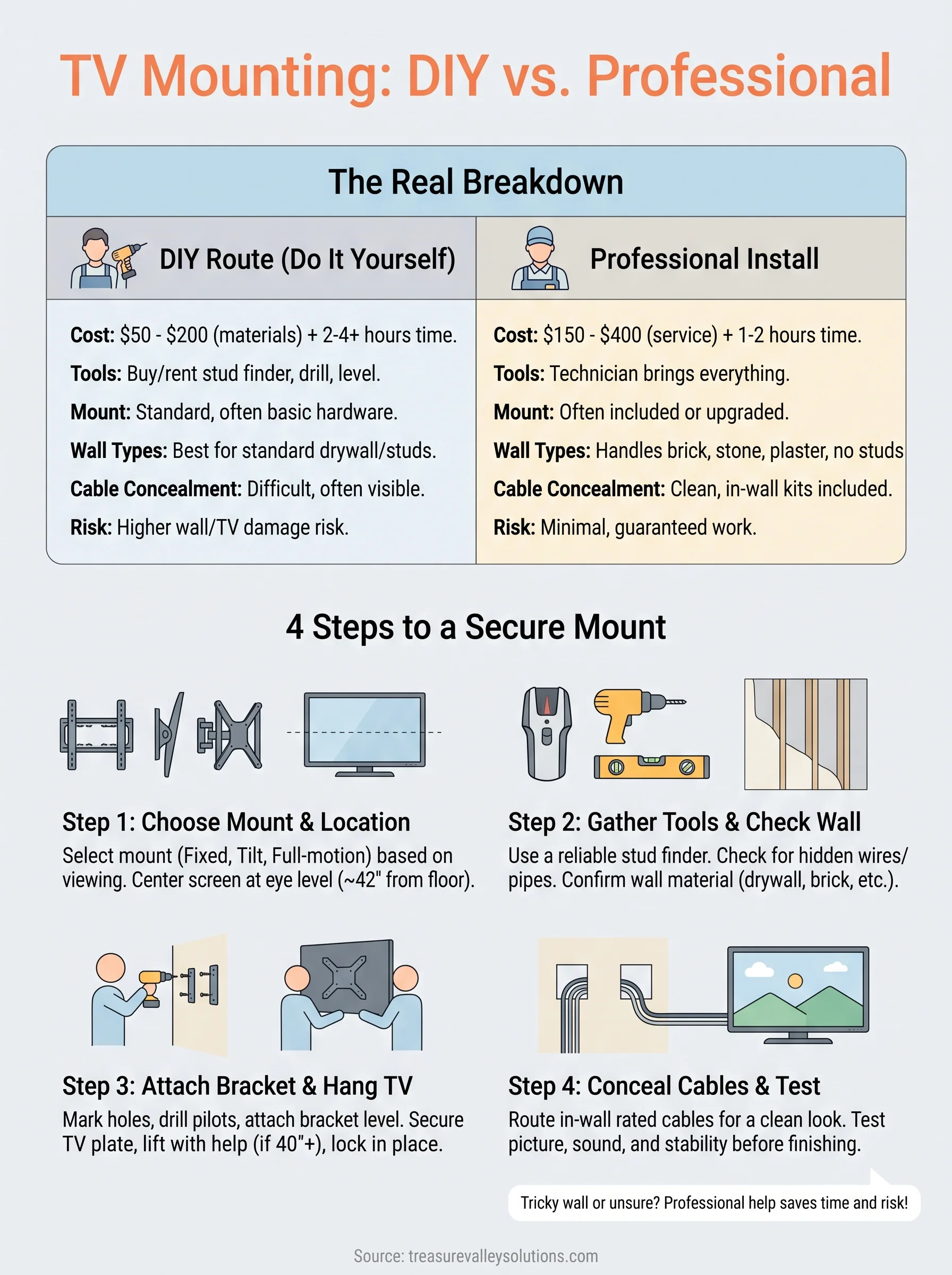 tv mounting infographic