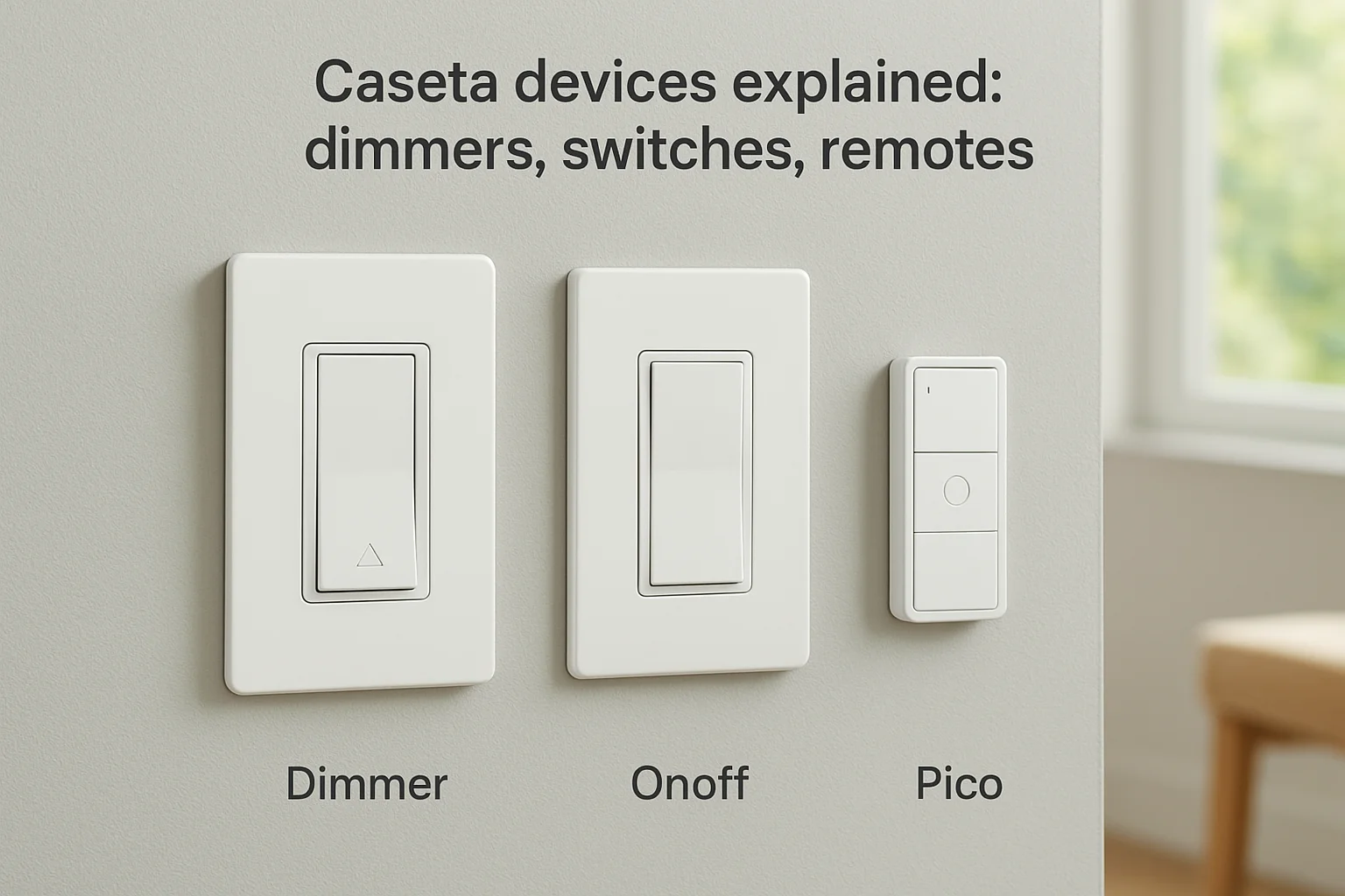 Caseta devices explained: dimmers, switches, remotes