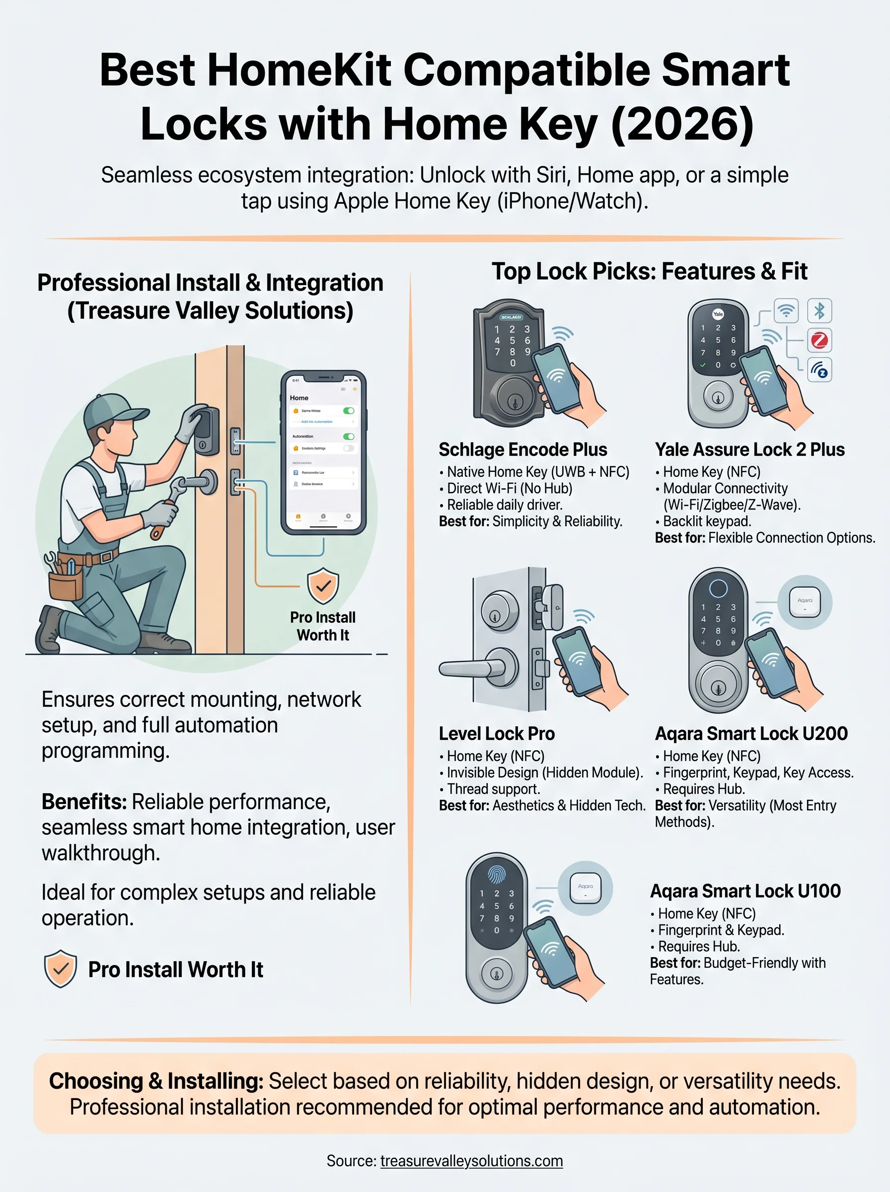 homekit compatible smart locks infographic