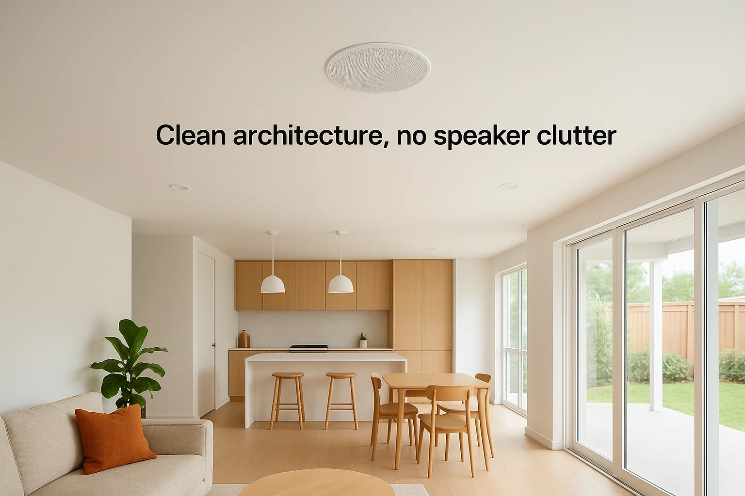 Clean architecture, no speaker clutter