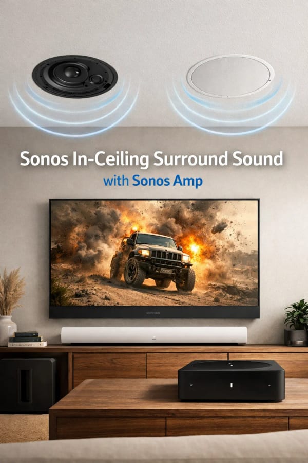 Sonos In-Ceiling Surround Sound with Sonos Amp