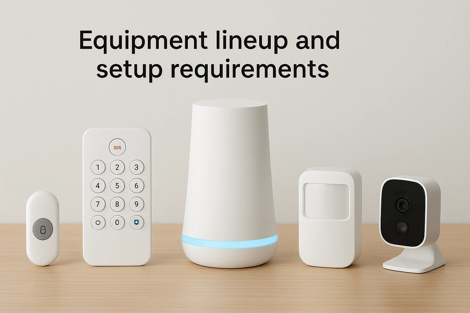 Equipment lineup and setup requirements