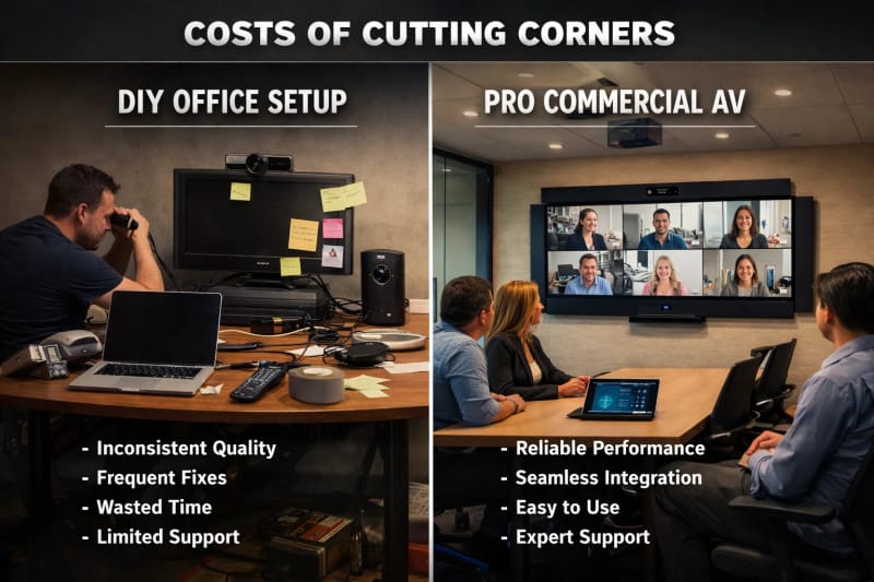 Commercial AV vs DIY Office Setups: The Real Cost Comparison
