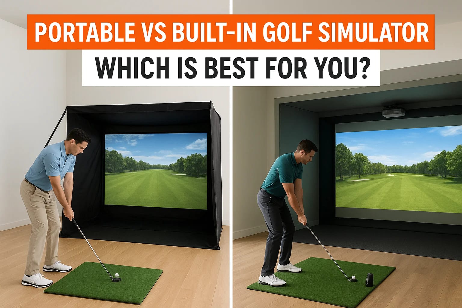 Portable Vs Built-In Golf Simulator: Which Is Best For You?