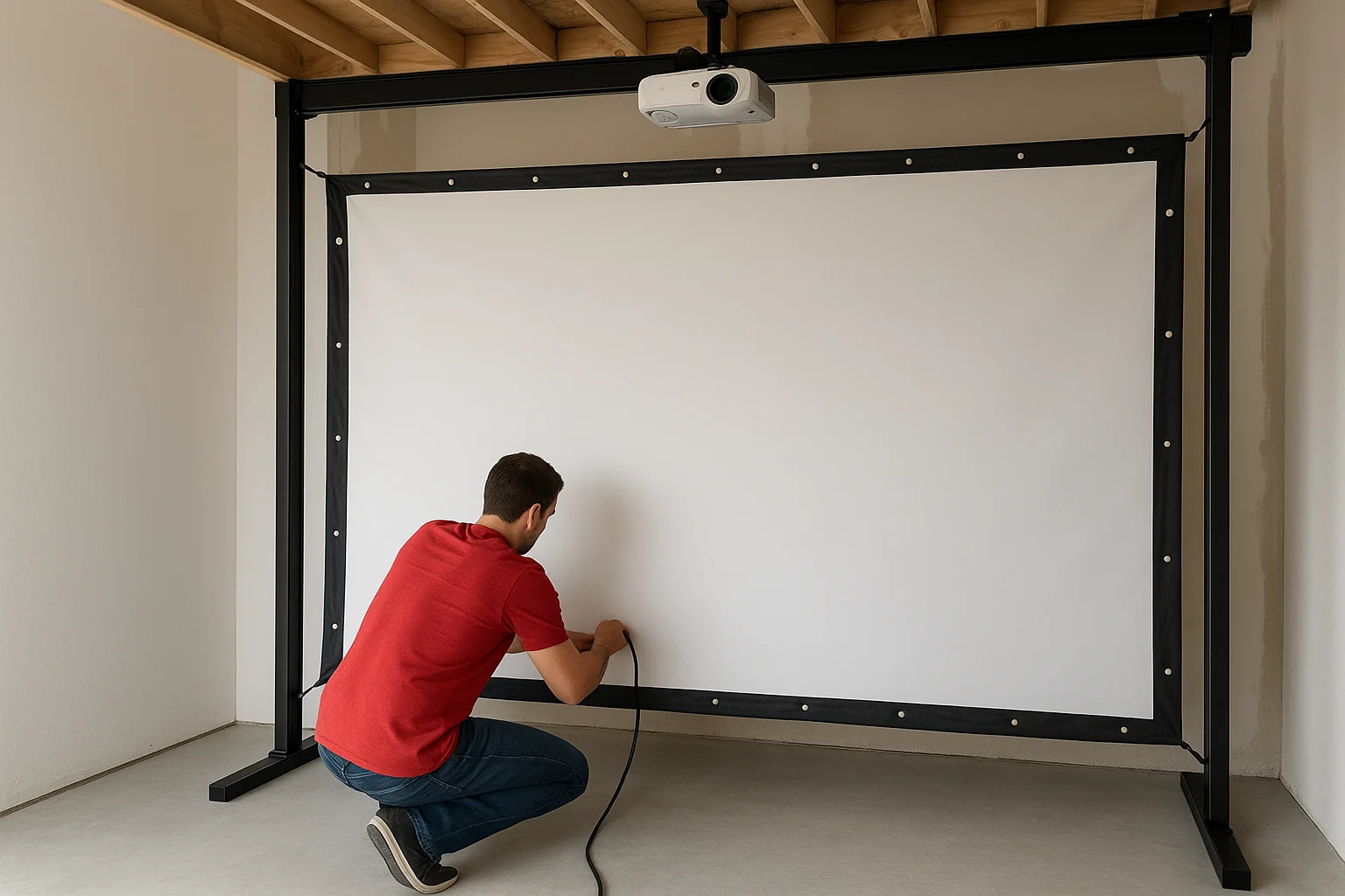 Mount the Screen and Projector