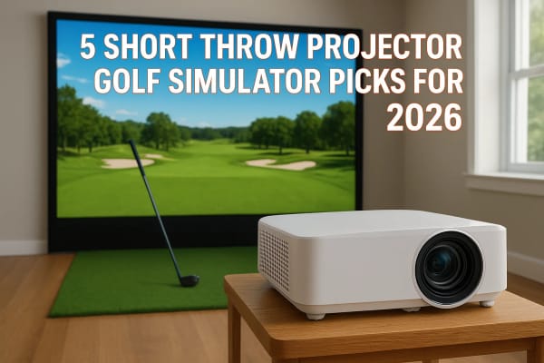5 Short Throw Projector Golf Simulator Picks for 2026