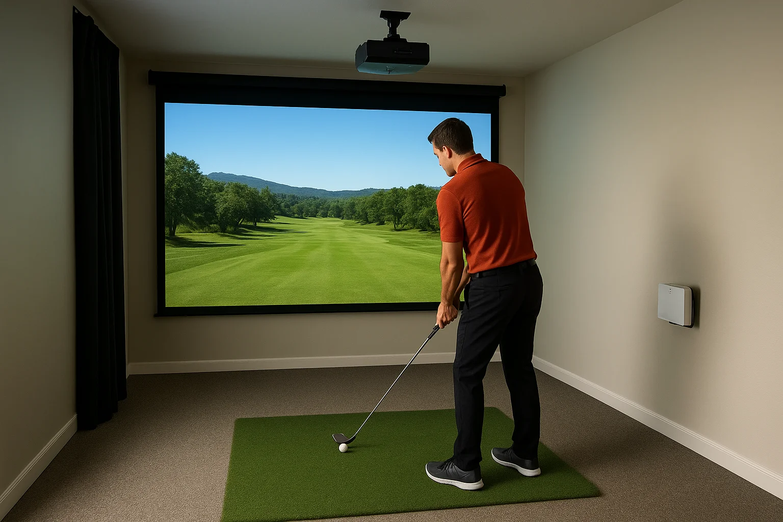 3. Pick the right simulator, screen, and projector setup