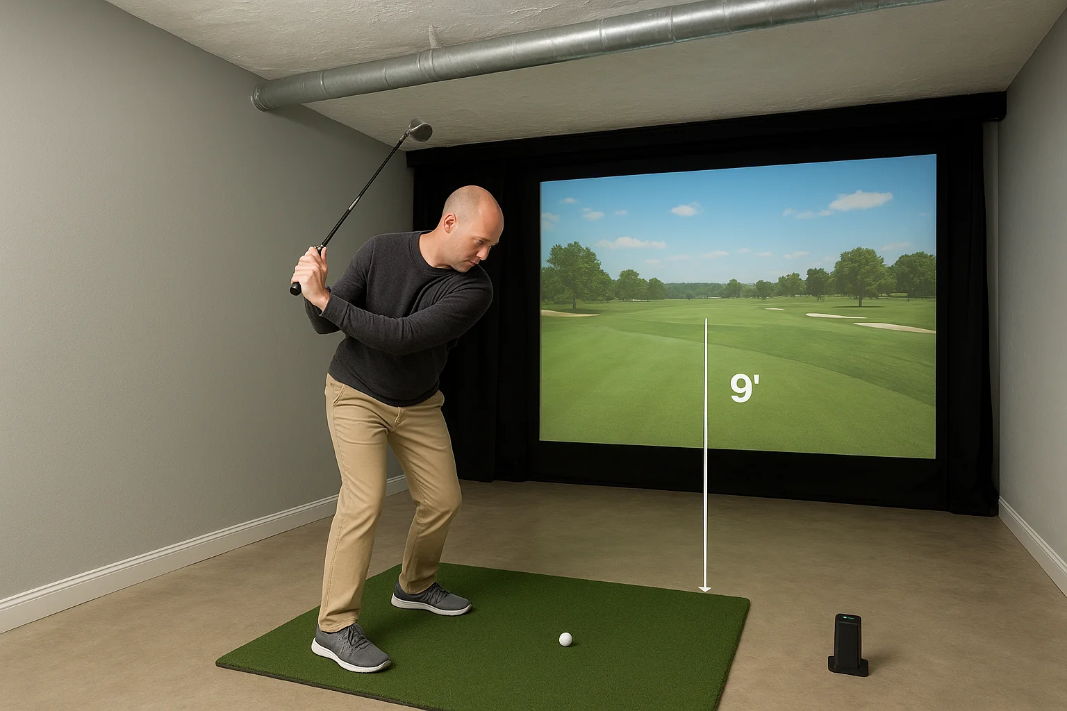 Confirm your ceiling height and swing clearance