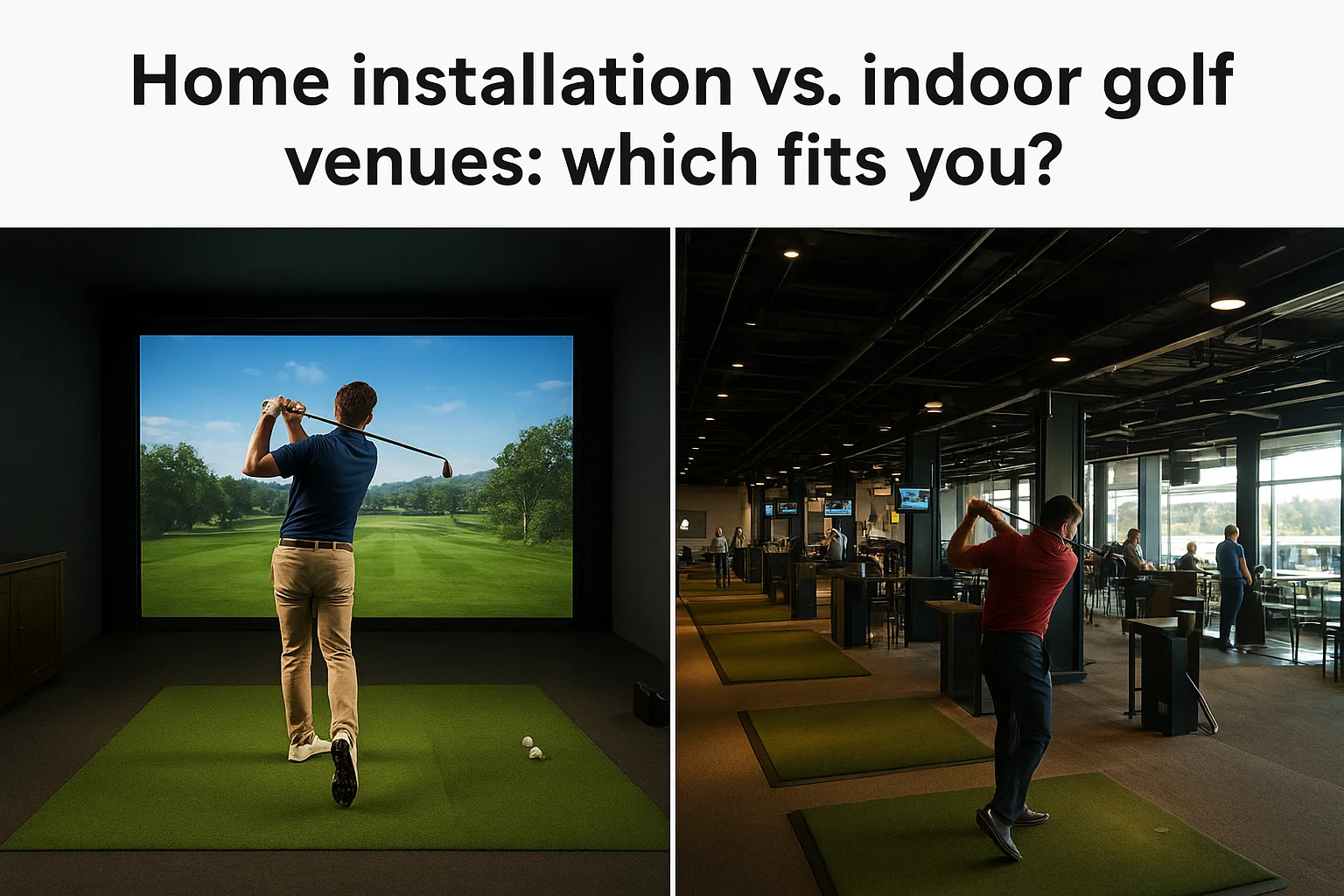 8. Home installation vs. indoor golf venues: which fits you?