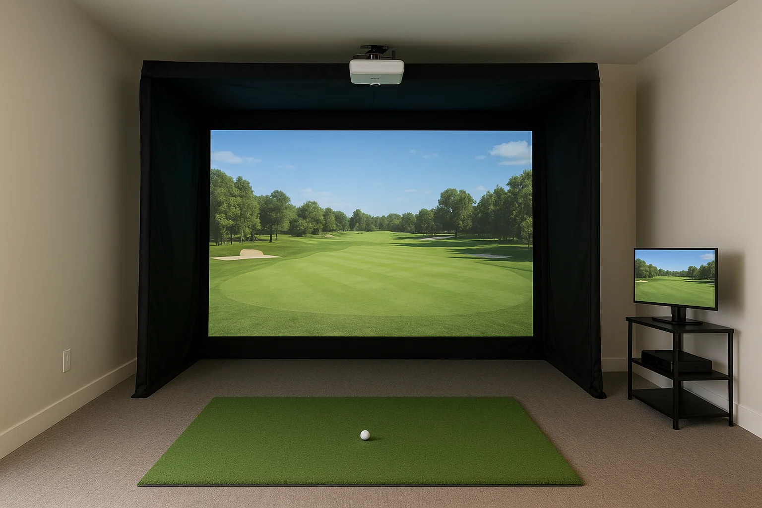 1. Treasure Valley Solutions custom golf simulator package