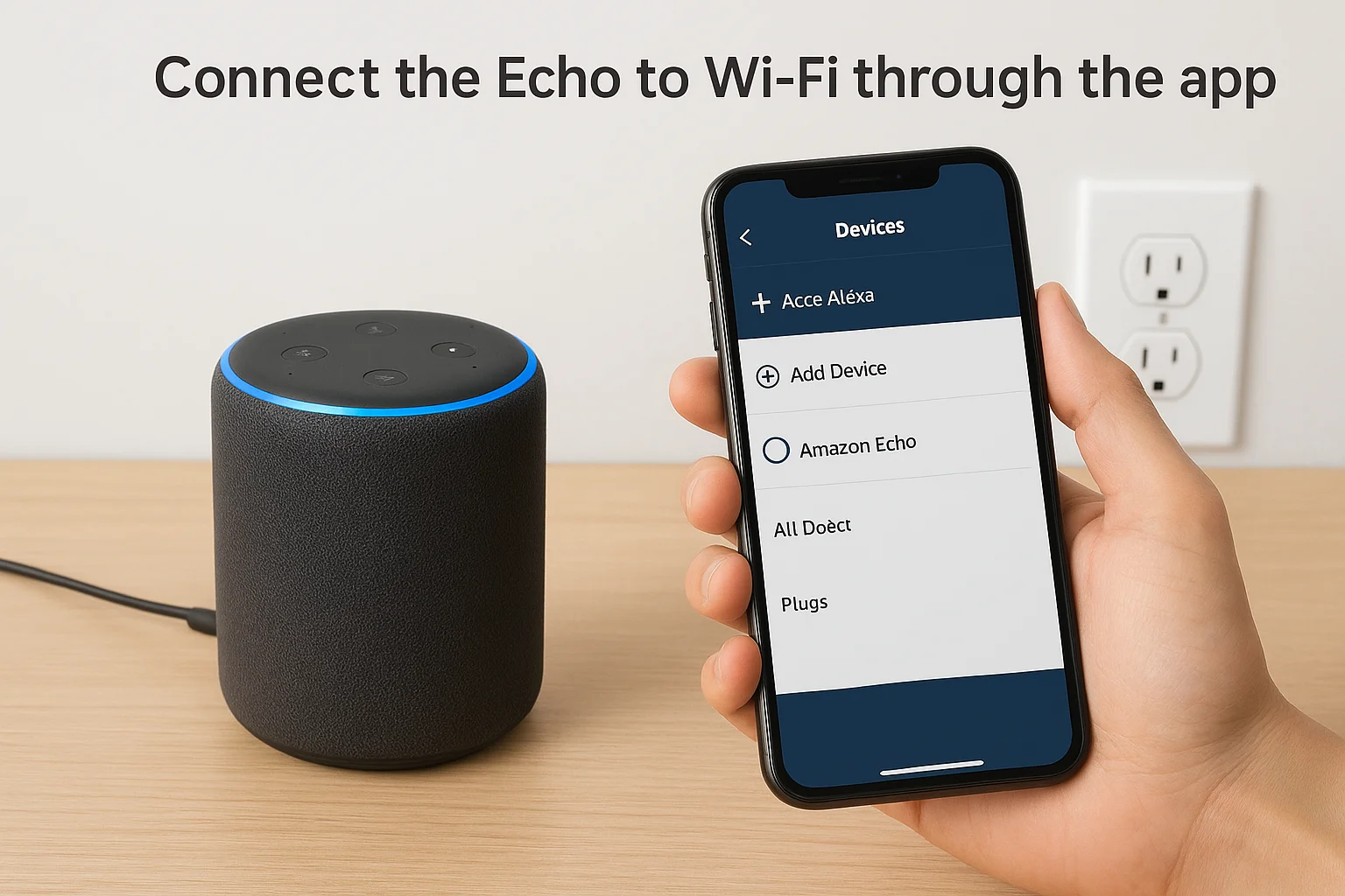 Connect the Echo to Wi-Fi through the app