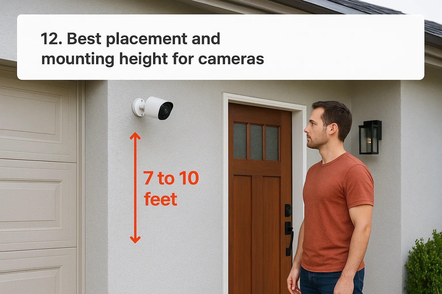 12. Best placement and mounting height for cameras