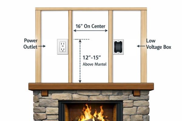 How to Ensure Outlets Are Installed Correctly Over a Fireplace