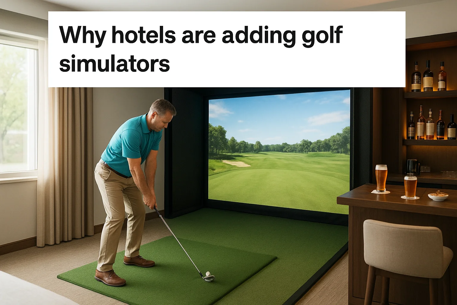 Why hotels are adding golf simulators
