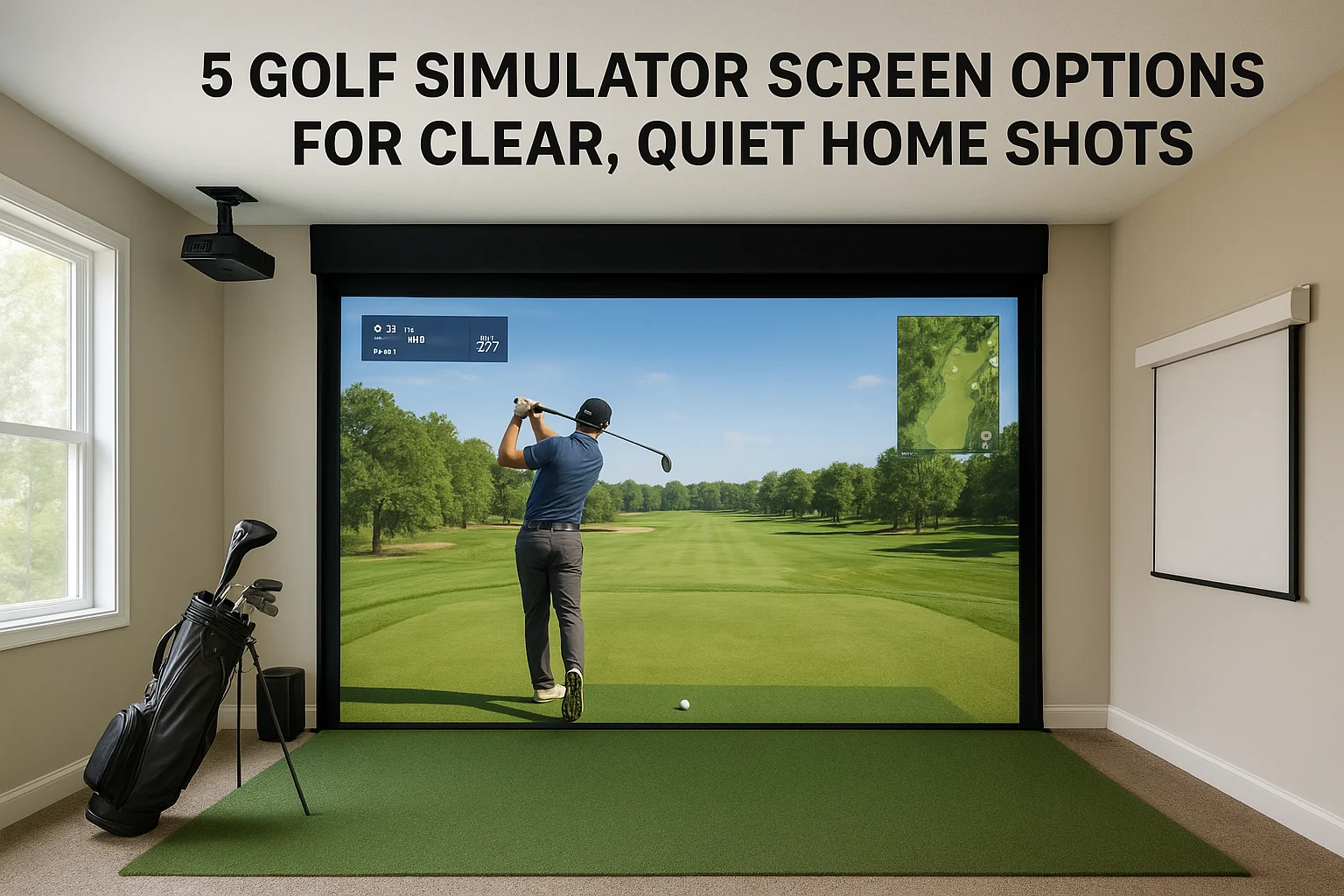 5 Golf Simulator Screen Options for Clear, Quiet Home Shots | TVS Blog
