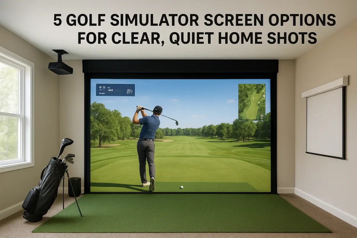 5 Golf Simulator Screen Options for Clear, Quiet Home Shots