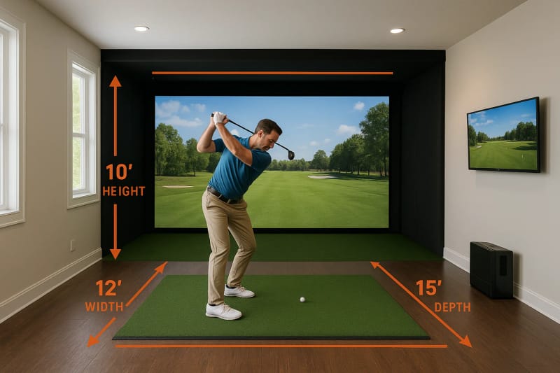 Golf Simulator Room Requirements: Minimum Size & Layout