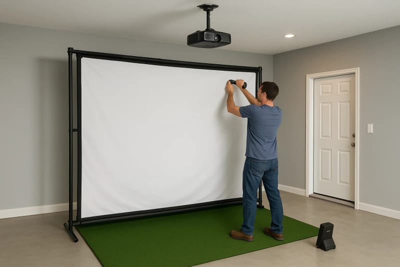 Golf Simulator Installation Steps: Room, Screen, Projector