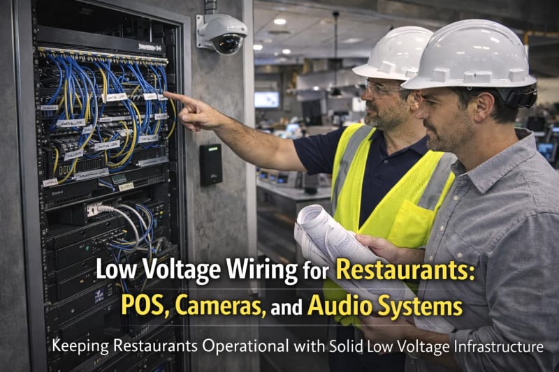 Low Voltage Wiring for Restaurants: POS, Cameras, and Audio Systems