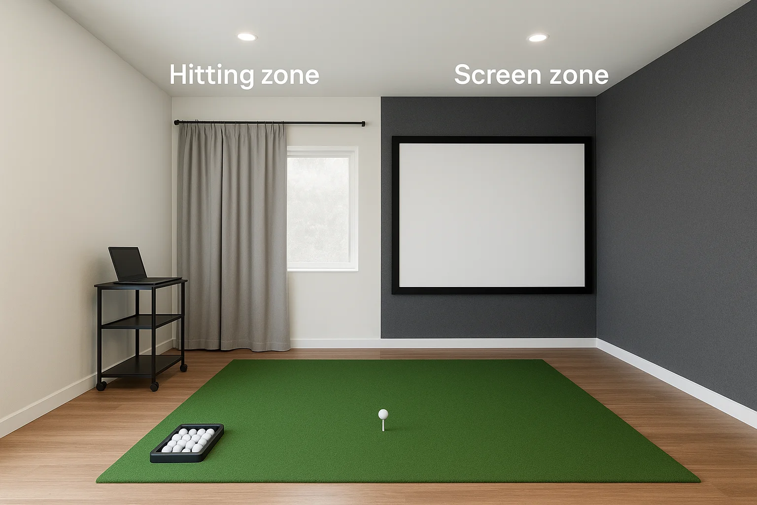 Zone the room into two areas