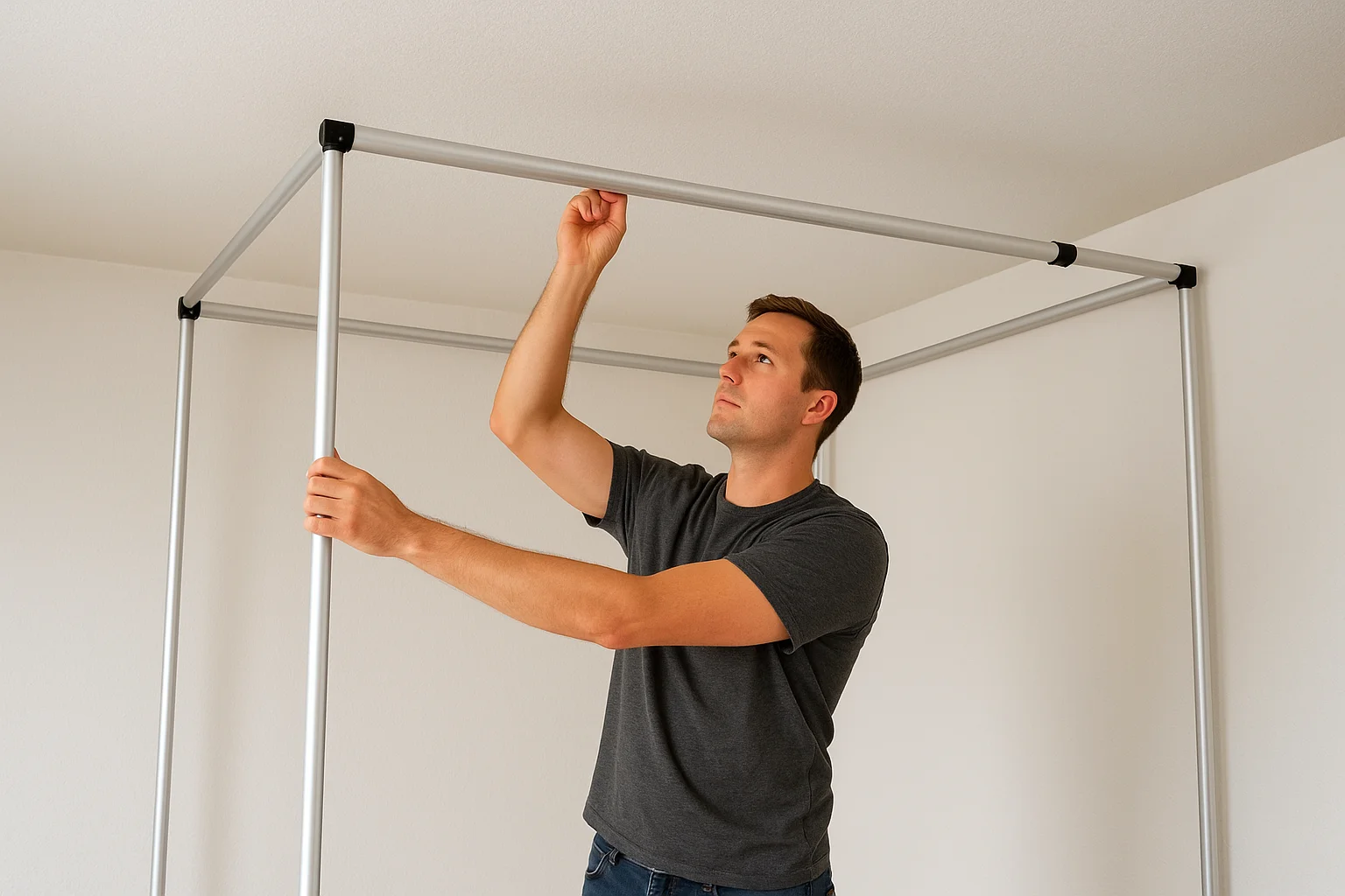 Frame the enclosure to fit your ceiling