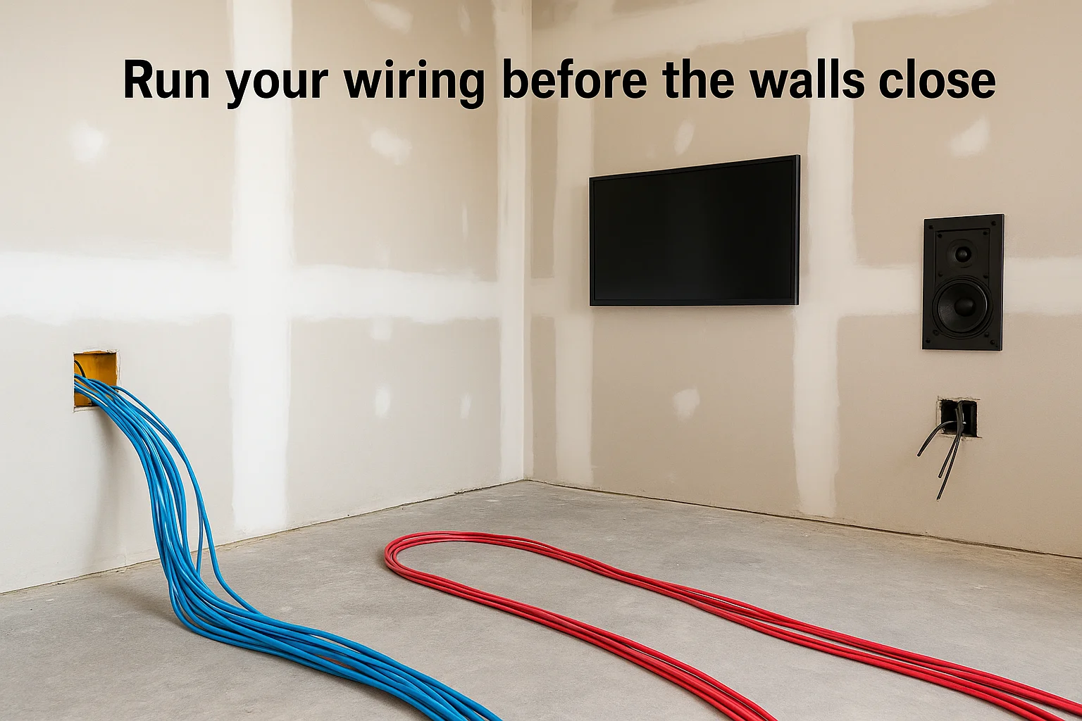 Run your wiring before the walls close