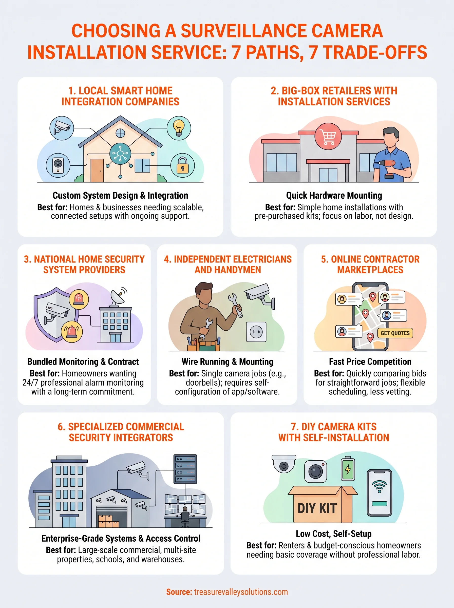 surveillance camera installation service infographic