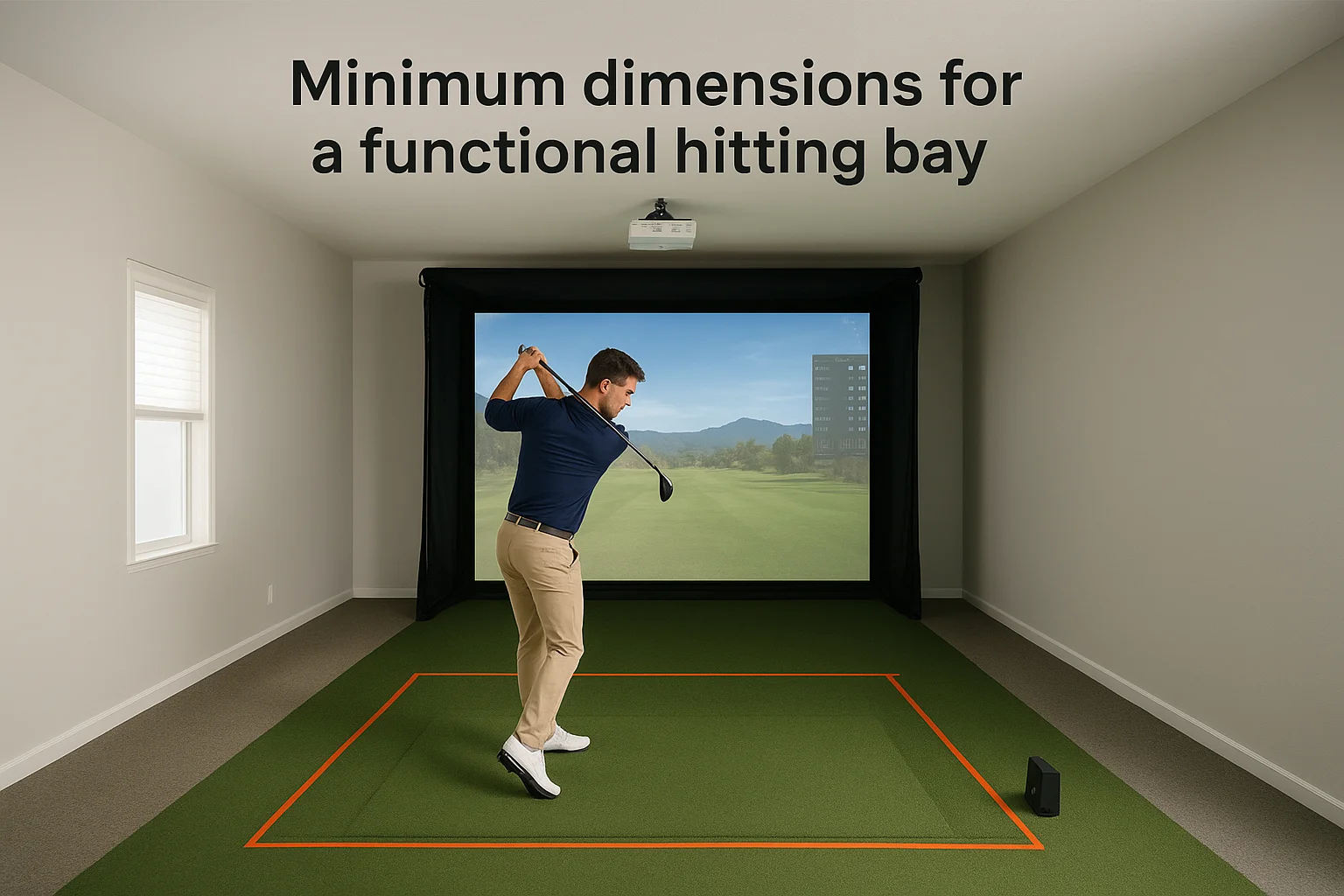 Minimum dimensions for a functional hitting bay