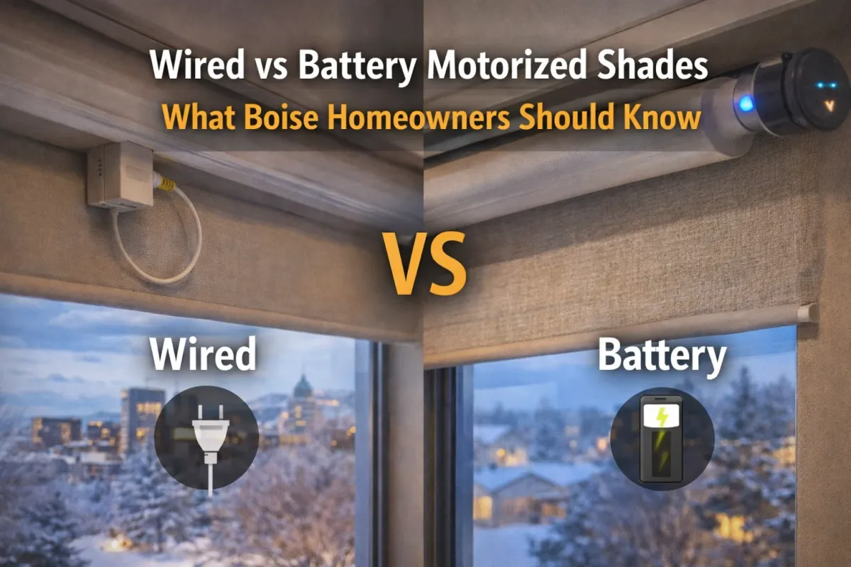 Wired vs Battery Motorized Shades: What Boise Homeowners Should Know