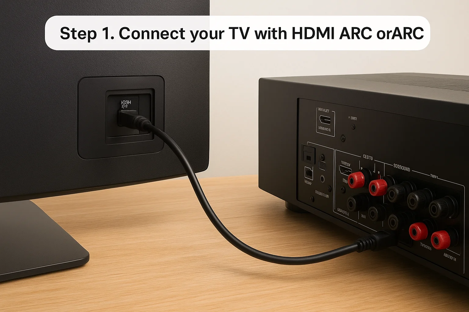 Step 1. Connect your TV with HDMI ARC or eARC