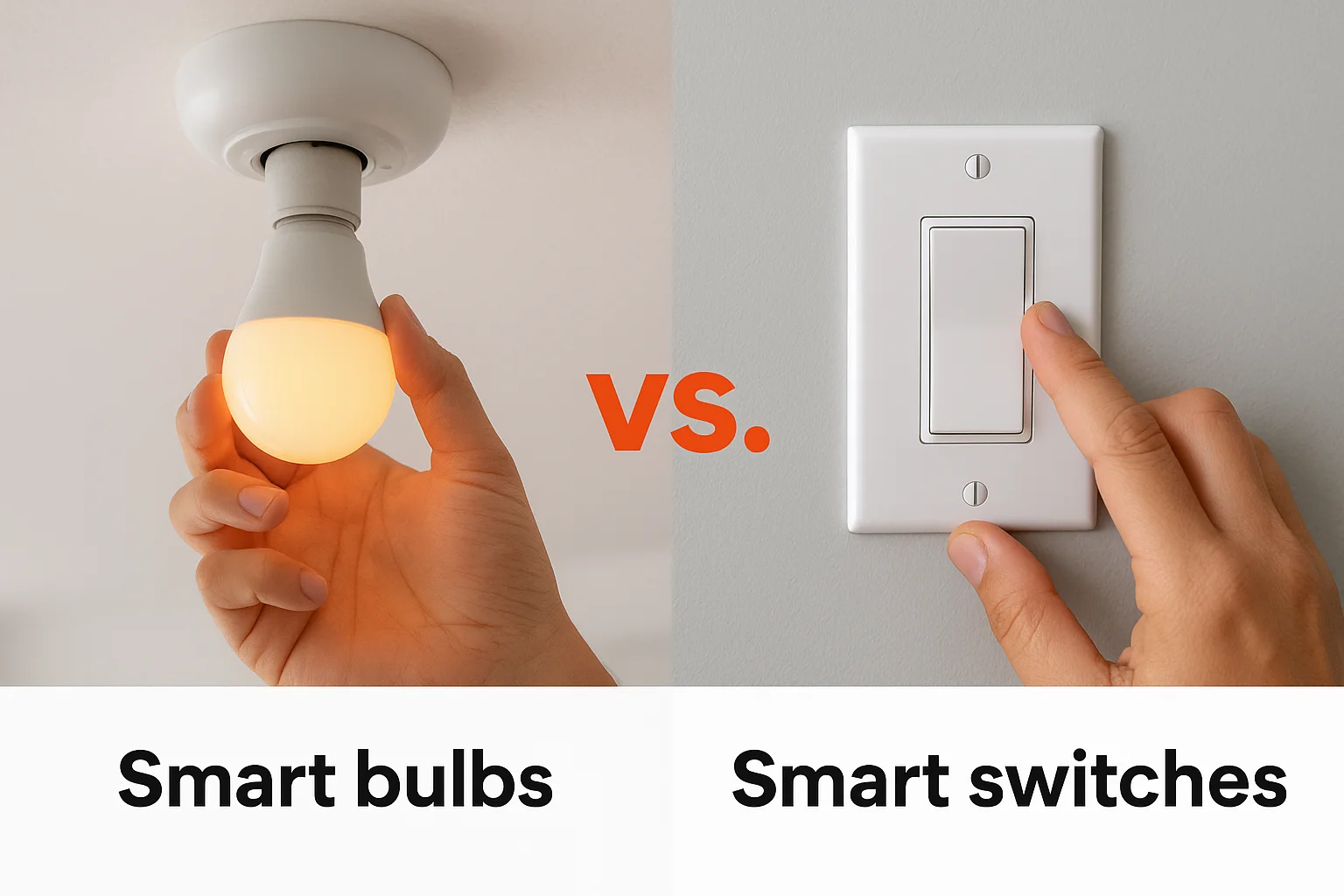Smart bulbs vs. smart switches