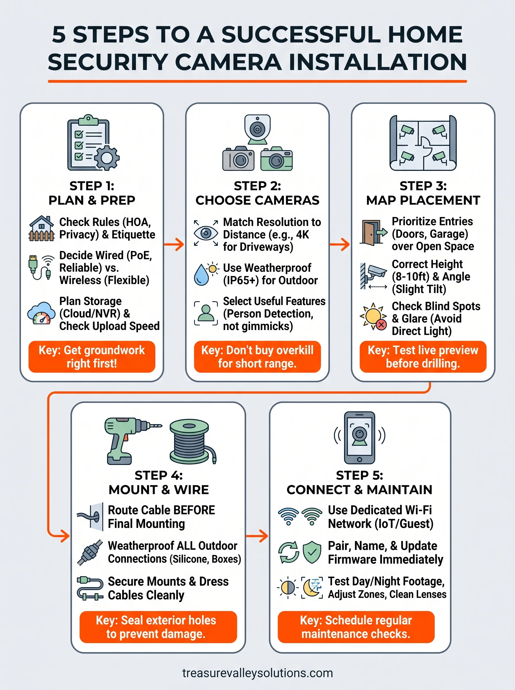 security camera installation for home infographic