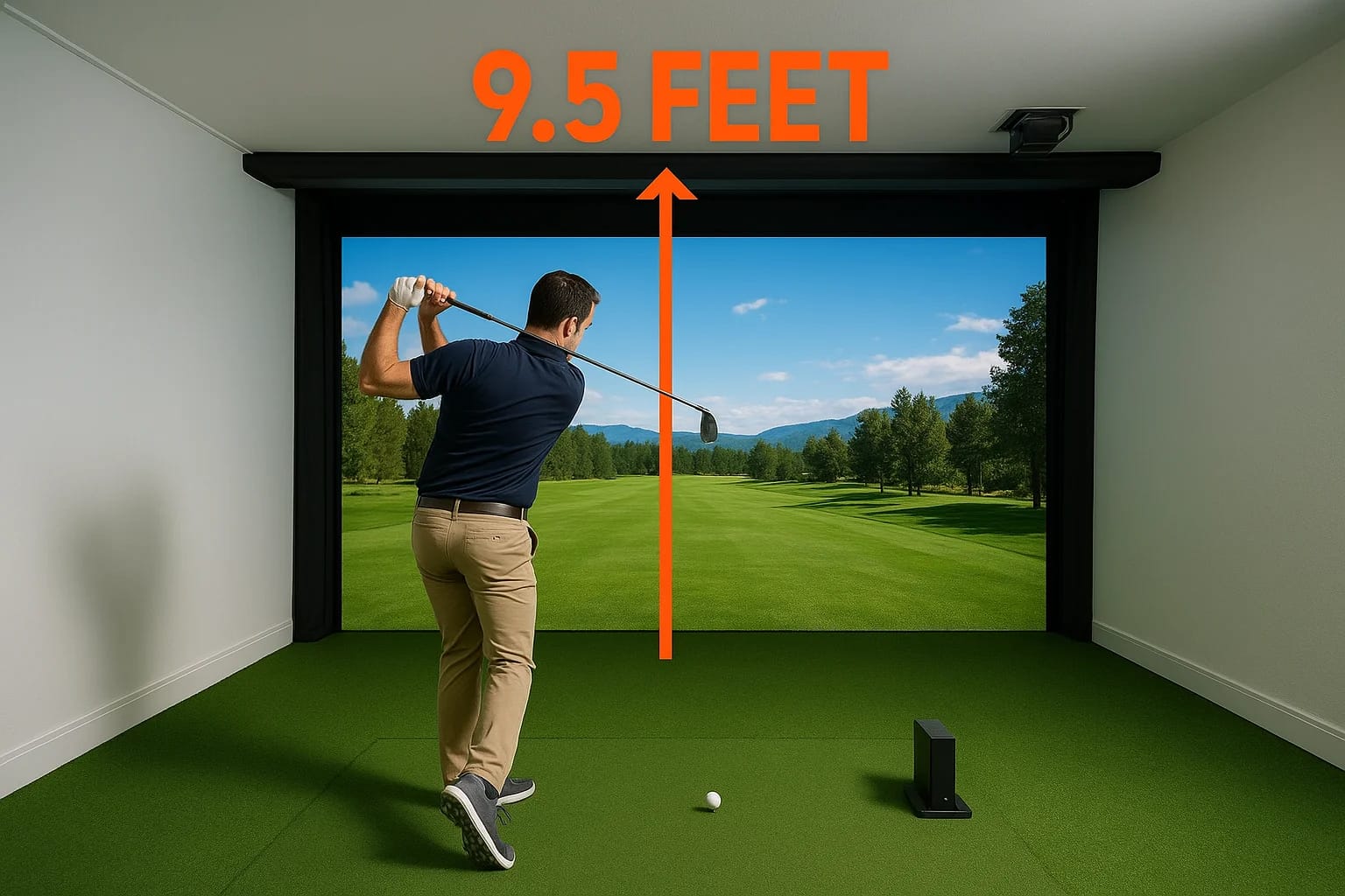 Golf Simulator Ceiling Height: What You Really Need