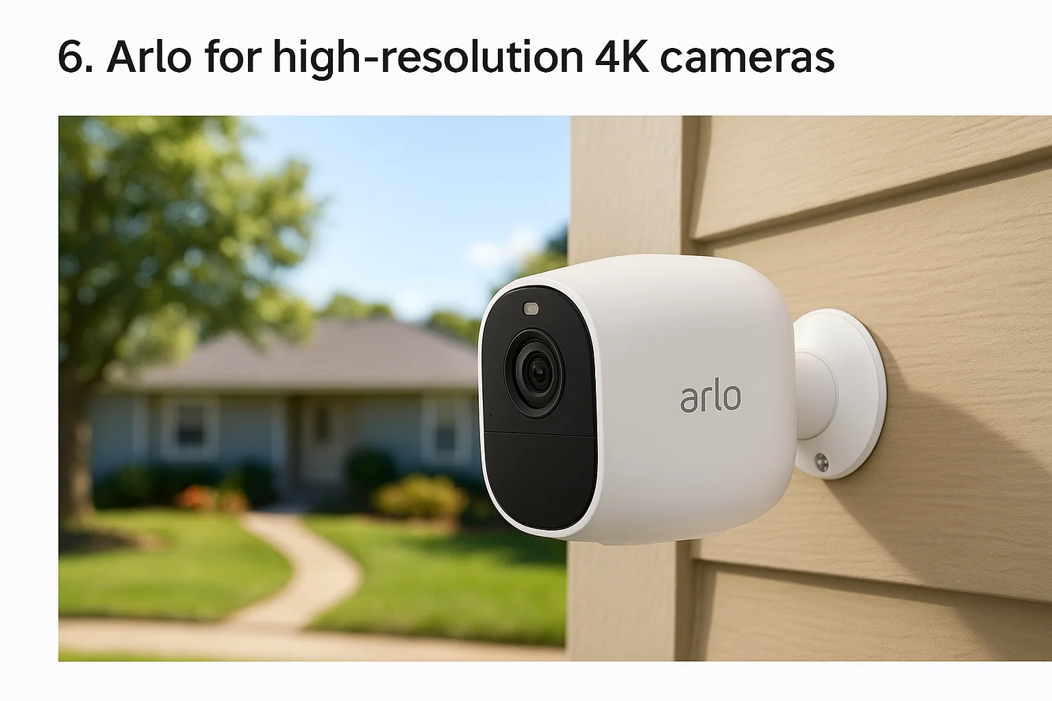 6. Arlo for high-resolution 4K cameras