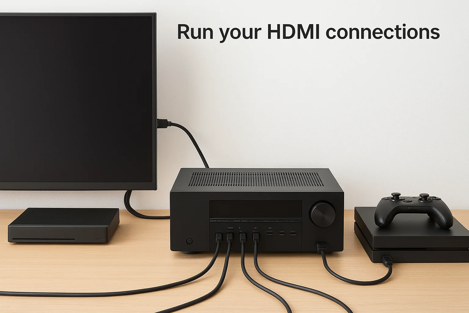 Run your HDMI connections