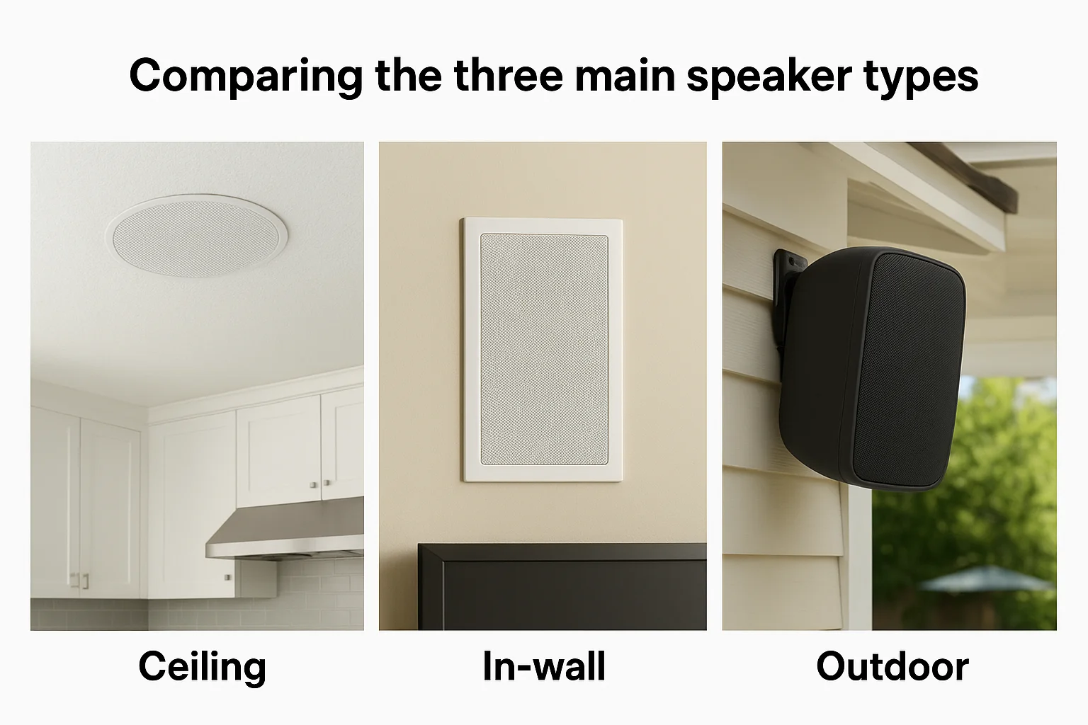 Comparing the three main speaker types