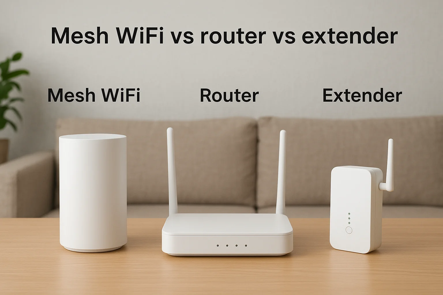 Mesh WiFi vs router vs extender