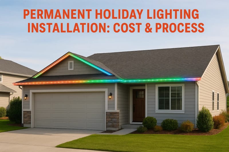 Permanent Holiday Lighting Installation: Cost & Process