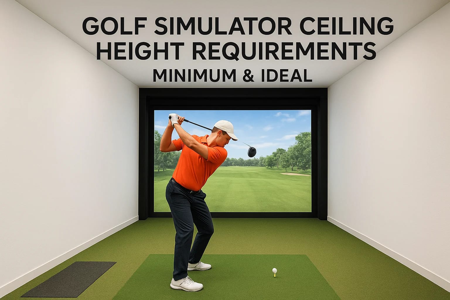 Golf Simulator Ceiling Height Requirements: Minimum & Ideal